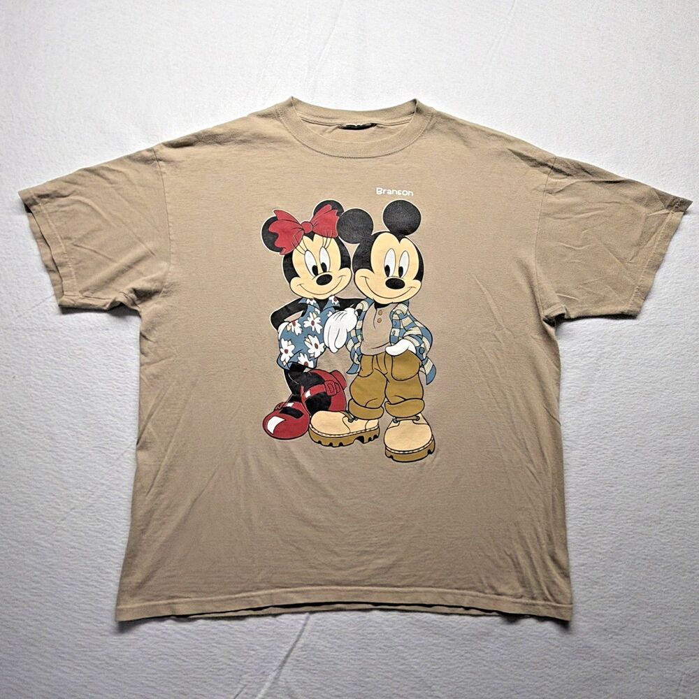 Vintage 90s Disney Mickey Minnie Mouse T Shirt Branson Missouri Double Sided XL